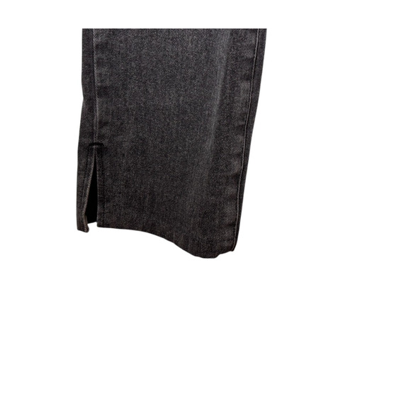 Pacsun Dad Jean Faded Black Denim Jeans Wide Leg Slit Button Fly Relaxed Fit 25 - Picture 4 of 9